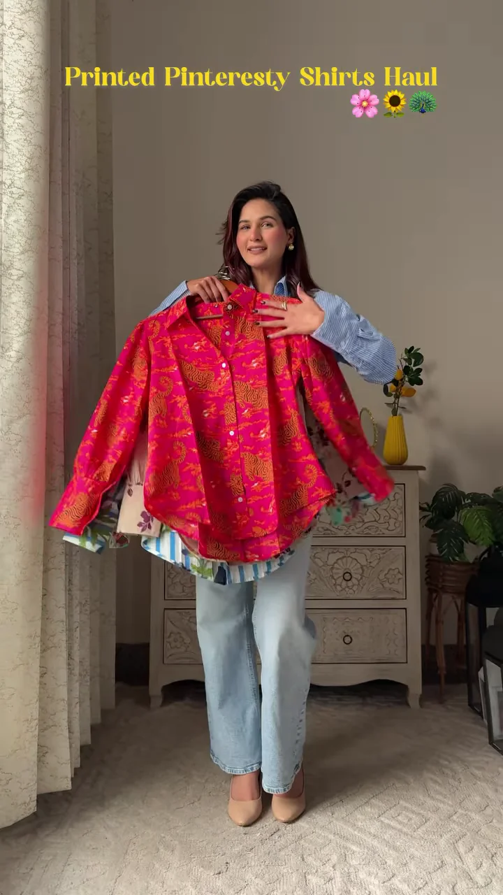 Bold & Colorful Pinterest-Inspired Printed Shirt Collection - Oversized Aesthetic Button-Downs in Multi-Color Styles with Unique Art Prints