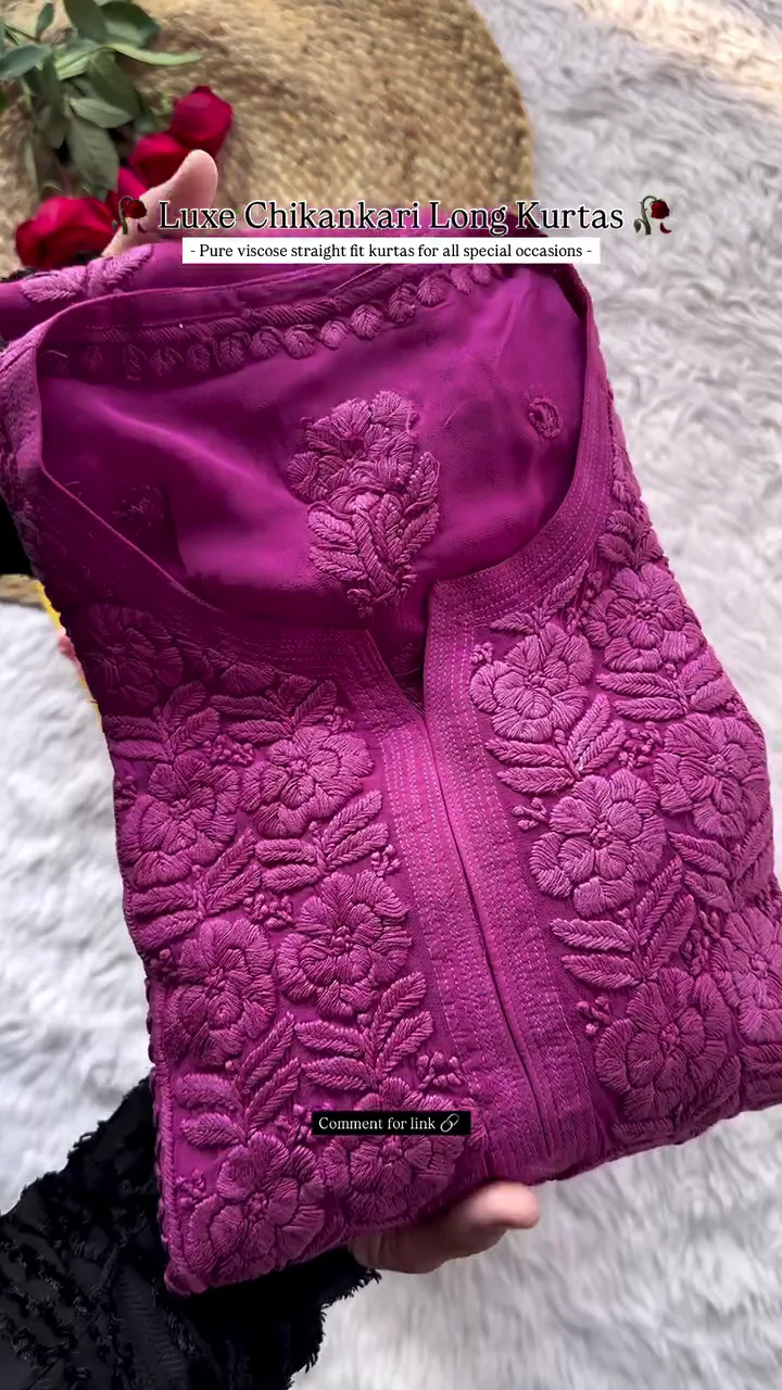 Luxe Chikankari Long Kurtas - Grace in Every Thread