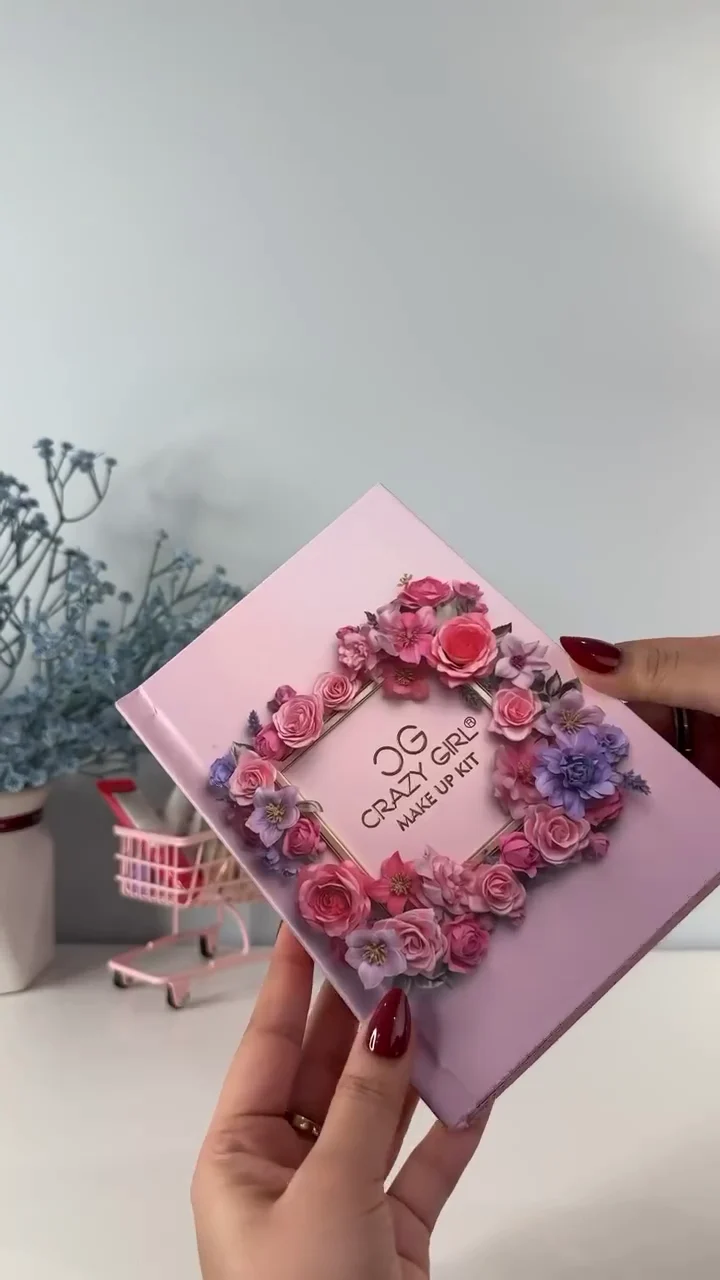 OG Crazy Girl Floral 28-Color Professional Eyeshadow Palette - High-Pigment Matte, Shimmer & Glitter Makeup Kit