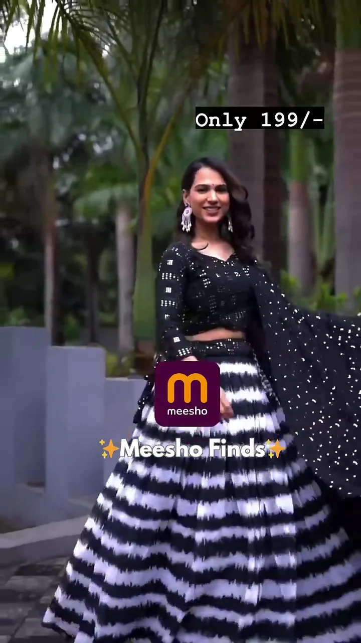 Black and White Sequin Embroidered Lehenga Choli Set with Striped Flare and Matching Dupatta - Stunning Ethnic Wear for Weddings, Sangeet, and Festive Parties